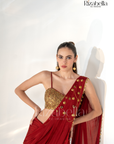 Ruby Noire Saree Set