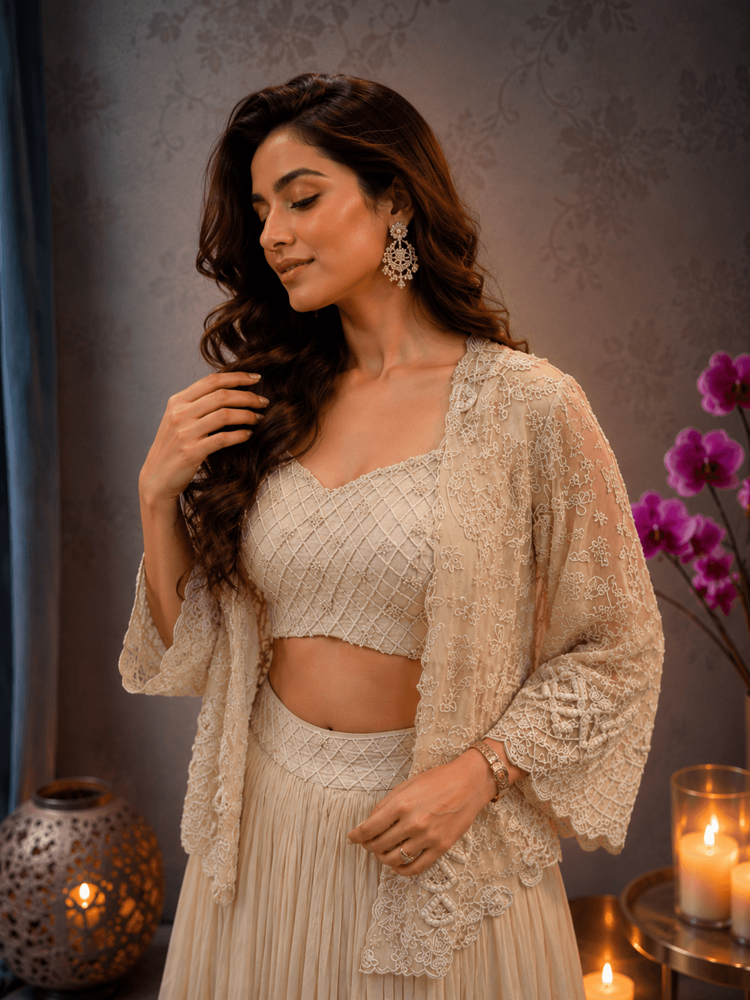 Whisper Embellished Lehenga Set Ivory