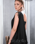 Shaam Black Ready-to-Wear Draped Saree with Embellished Blouse