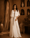 Nomad Luxe Cape Gown White