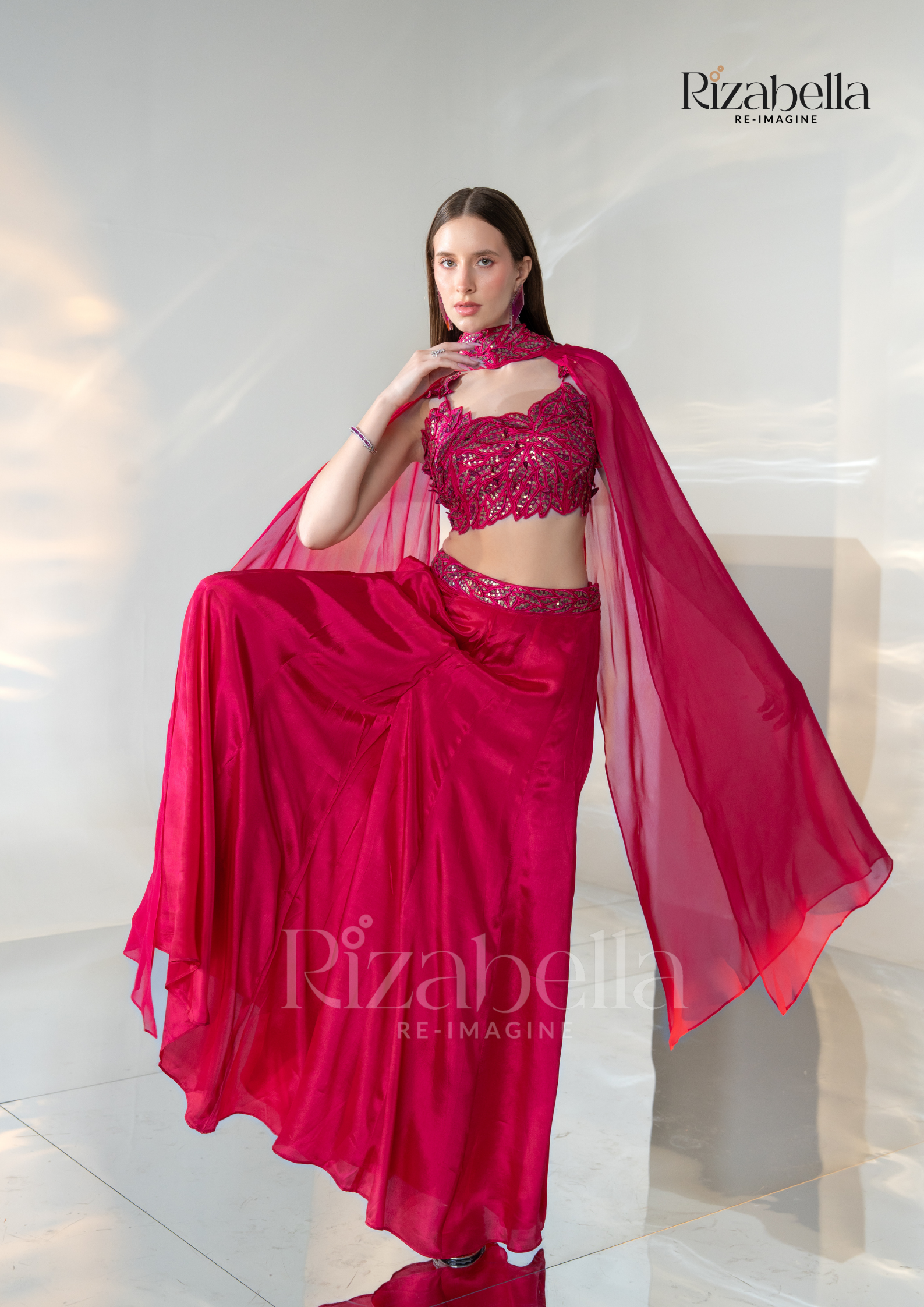 Regal Iris 3 PCS cape style with leaf work