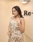 Belted Indo-Western Cape Set