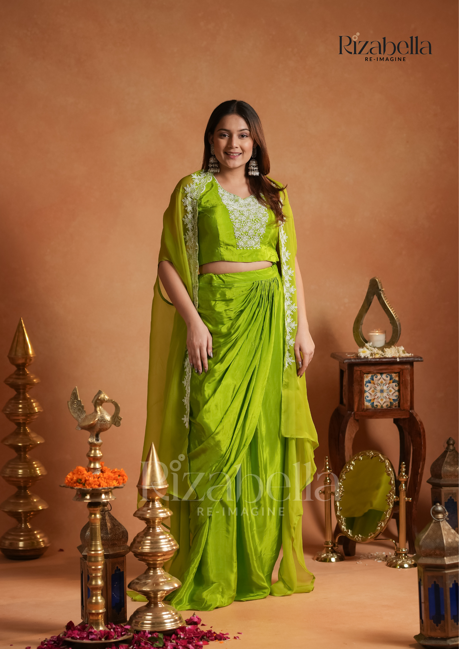 3 PCS dhoti style drape SET
