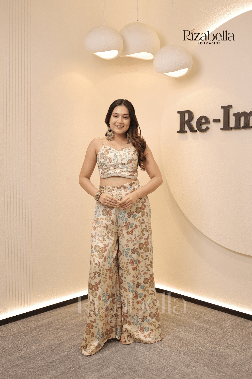 Belted Indo-Western Cape Set