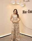Belted Indo-Western Cape Set