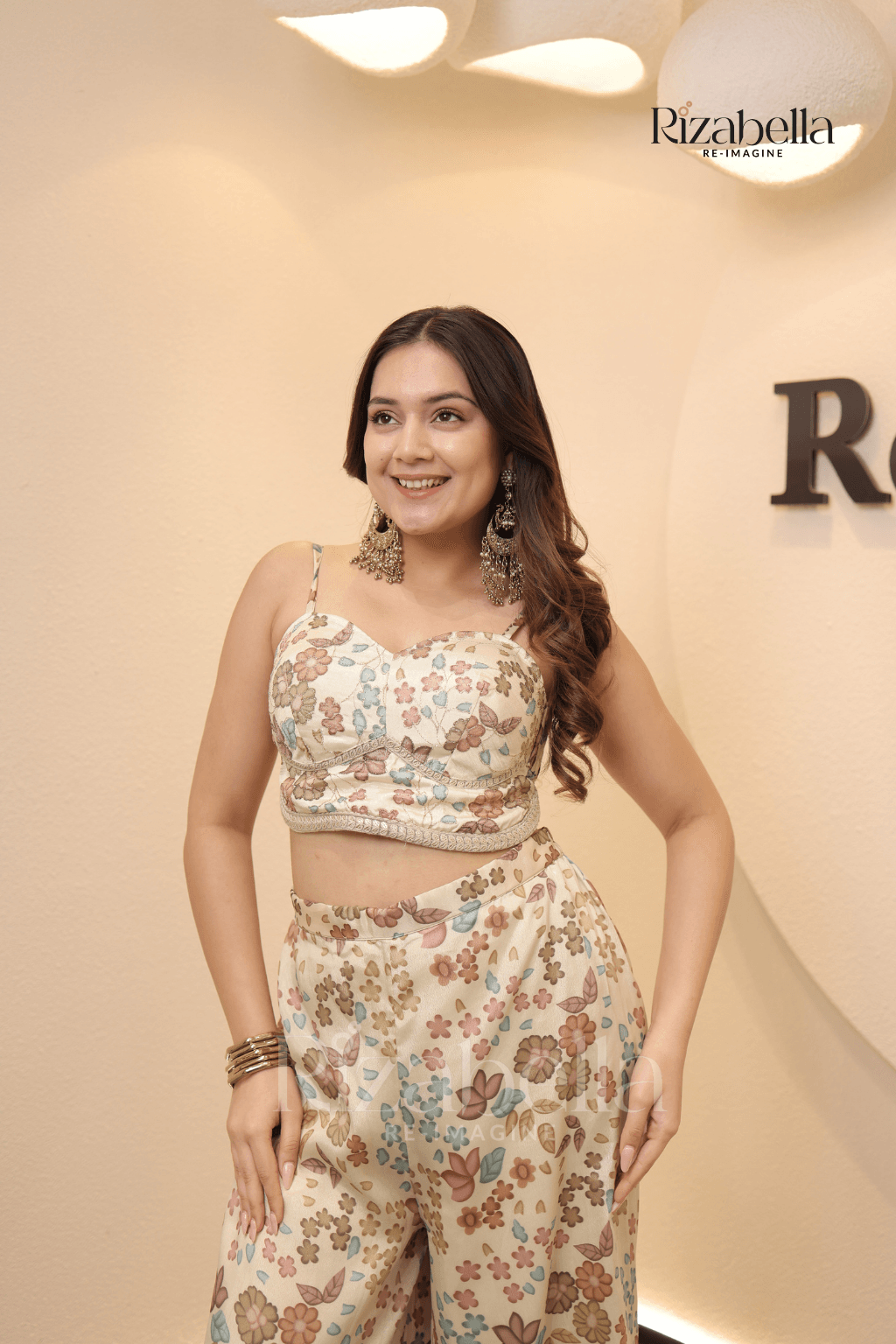 Belted Indo-Western Cape Set