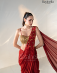 Ruby Noire Saree Set