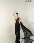 Ruby Noire Saree Set
