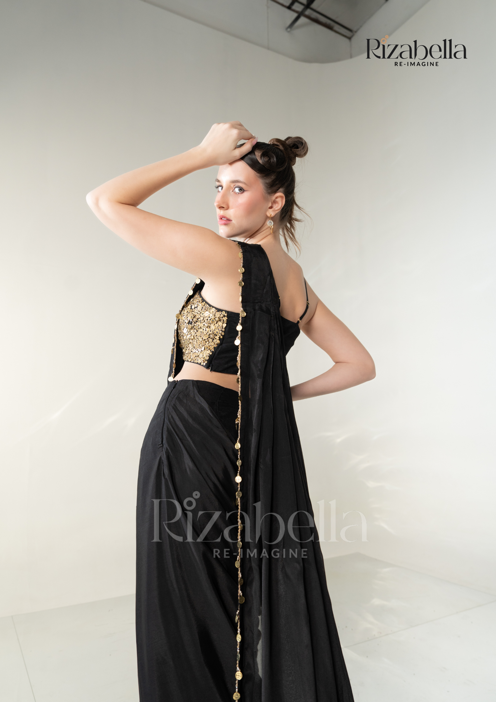 Ruby Noire Saree Set