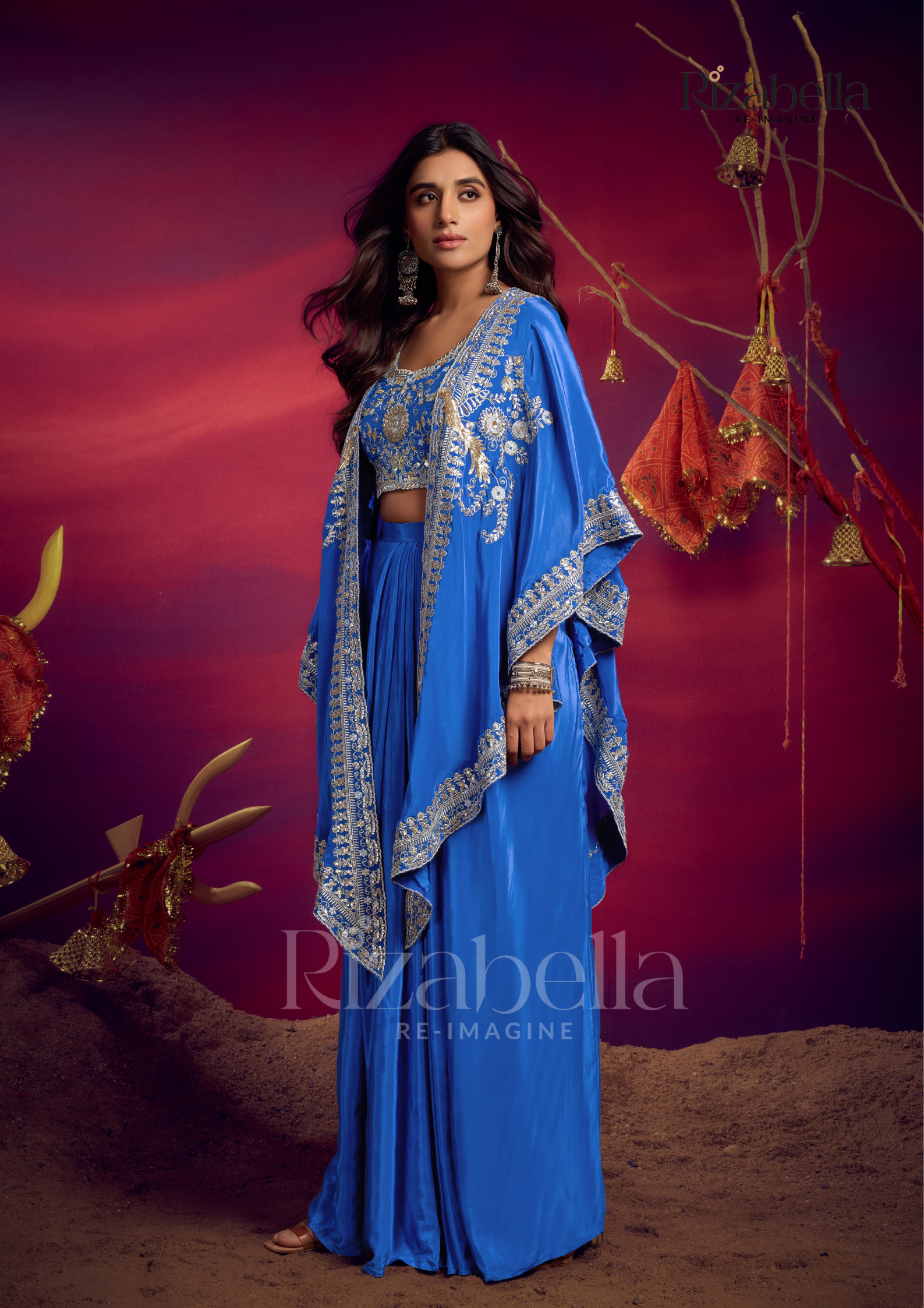 Royal Zardosi 3 pc skirt ensemble