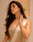 Royal Sapphire Crystal Saree Set