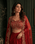 Blossom Cape Drape skirt Set