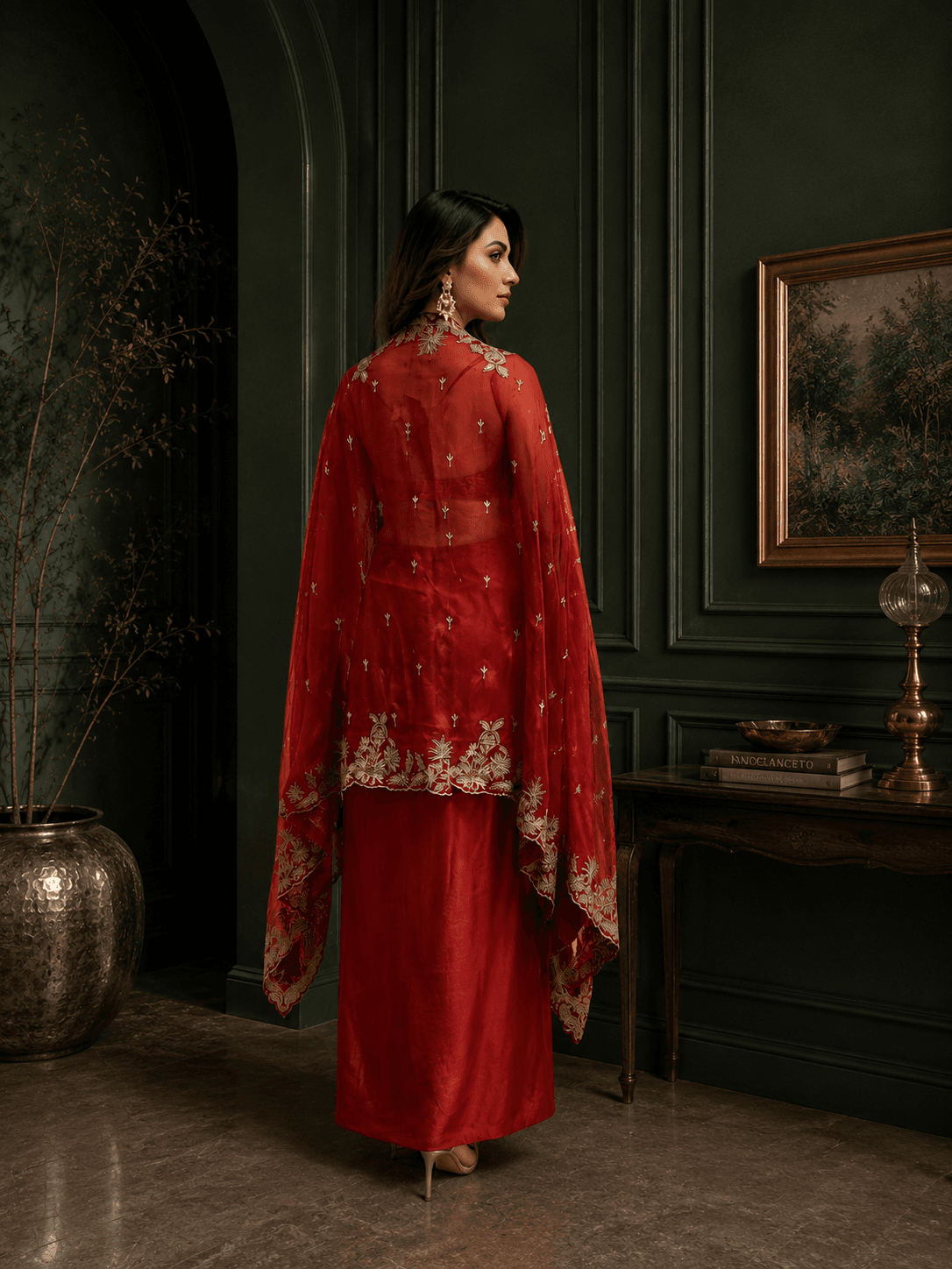 Blossom Cape Drape skirt Set