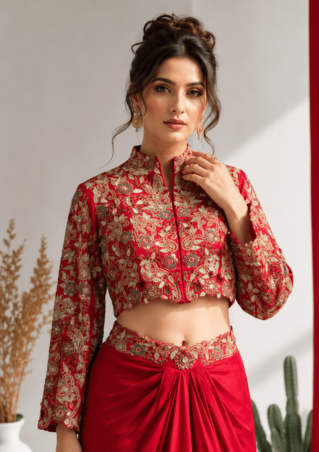 Scarlet Royale Drape SKIRT Set