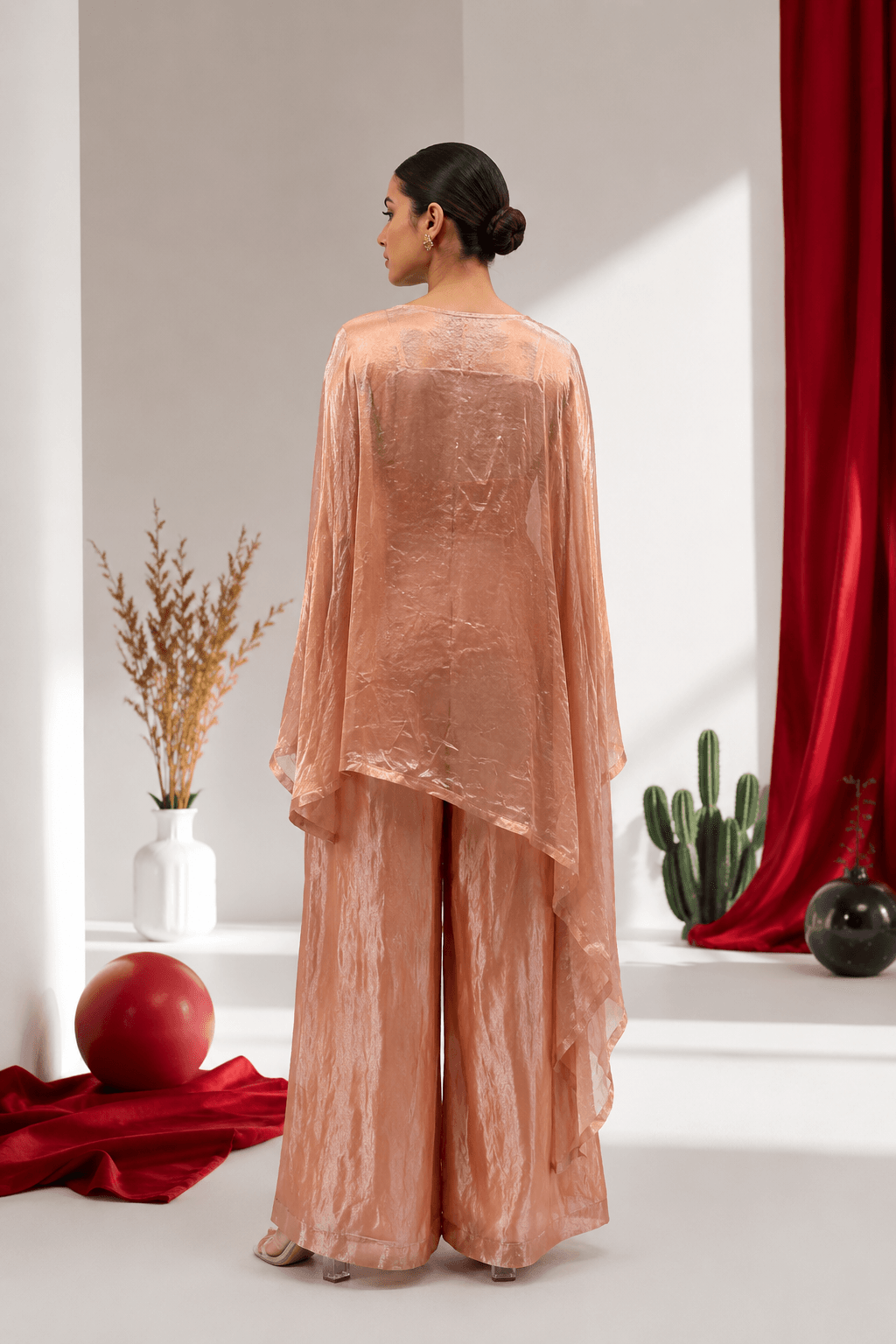 Desert Blush Peach Luxe Co-Ord Set
