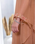 Women Urban peach Embellished Cape Palazzo Set