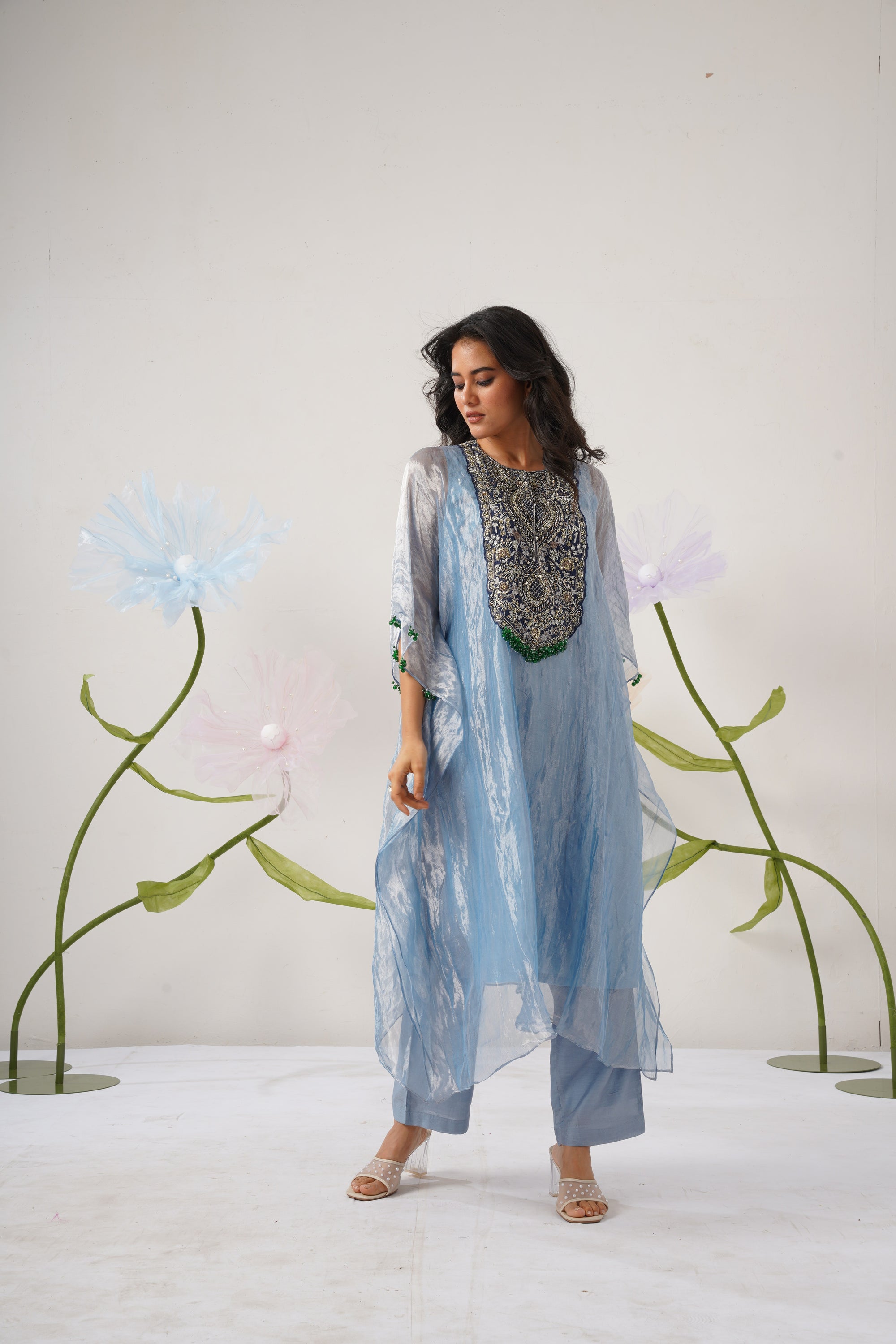 Ornate Azure Kaftan