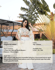 Floral Cape and Mirror Blouse - Off-White