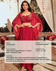 Timeless Handwork Cape - Crimson Red