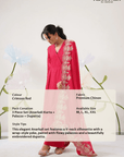 Palm Embroidered Dupatta with Anarkali Set