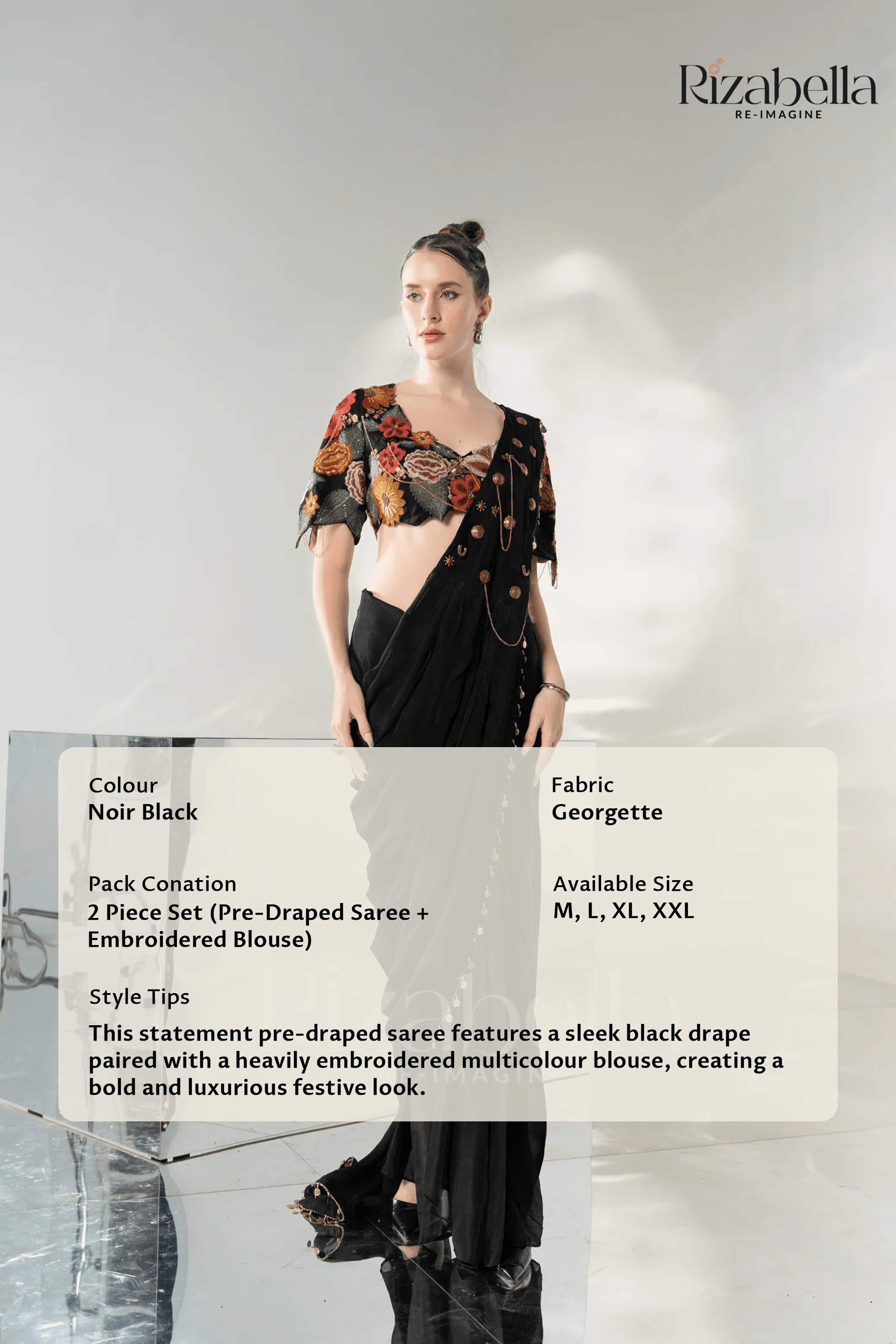 Noir Gulbahar Draped Saree