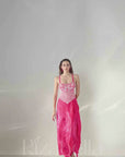 Queen’s Blush Corset drape skirt
