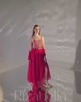 Hot Pink Aura Draped Ensemble